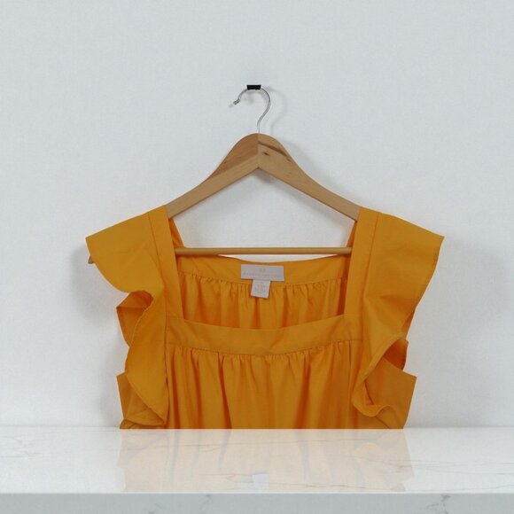 Rachel Parcell Tiered Ruffle Cotton Dress in Marigold Yellow (Size 2) - Picture 7 of 12